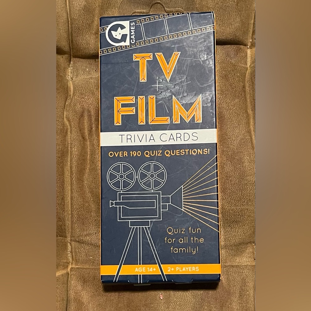 TV + Film Trivia Cards - Blue and Orange